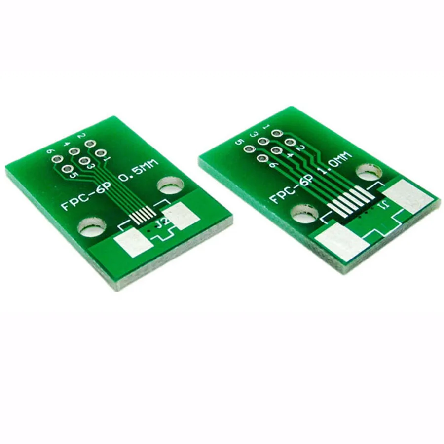 5pcs 6P 8P 10P 12P 20P 24P 26P 30P 34P 40P 50P 60P FPC Adapter Plate 0.5MM 1.0MM Pitch to 2.45 mm Flat Cable Socket for PCB LCD