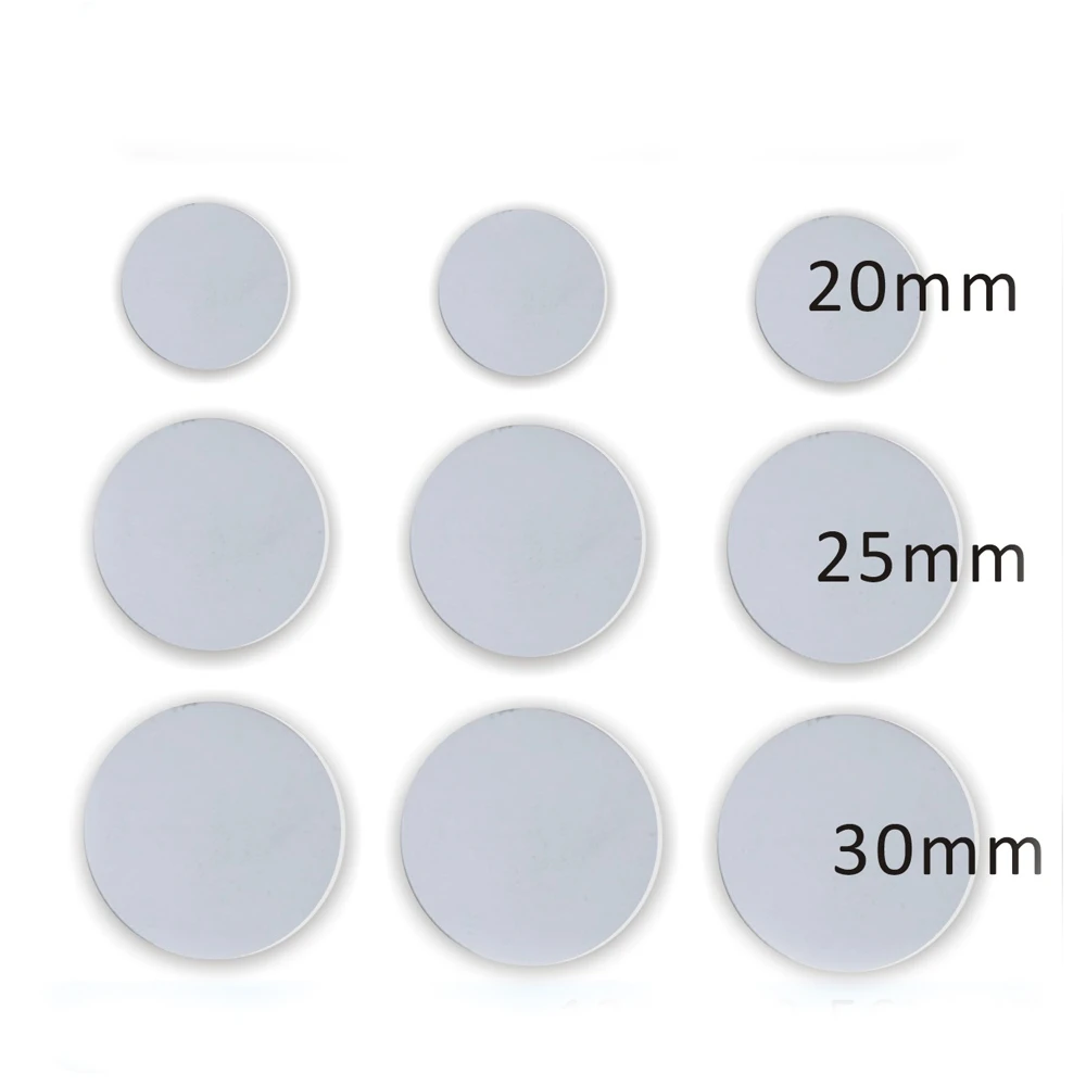 10pcs/lot 13.56MHZ/125KHZ  RFID Coin tag 30/25/20mm diameter coil ultra thin slim NFC coin tag