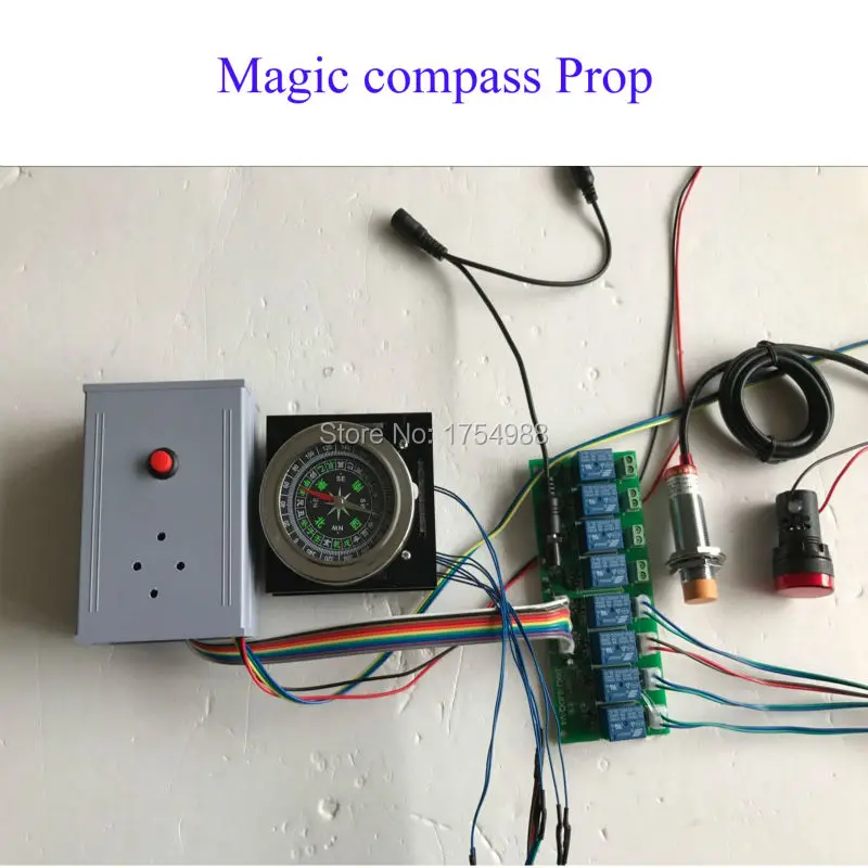 magic compass adventurer escape room game device prop forTakagism get hidden clues via compass to run out real life room escape