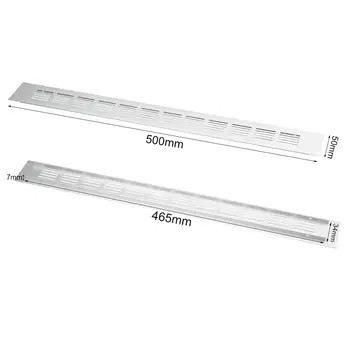 Uxcell 2pcs griglia di ventilazione della presa d'aria copertura della griglia a lamelle 500mm x 50mm 250mm x 80mm 300mm x 80mm forma rettangolare in lega di alluminio