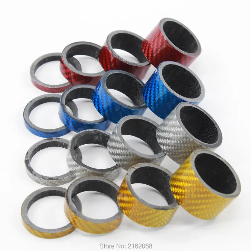 4pcs/lot Newest 4 colors 5mm+10mm+15mm+20mm bicycle glass fiber headset washer fiberglass washer MTB bike stem spacers