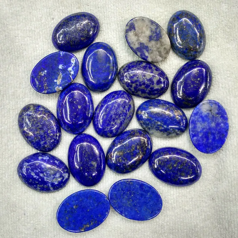 Good quality natural Lapis Lazuli Oval CAB CABOCHON stone beads for jewelry making 18x25mm wholesale 12pcs/lot