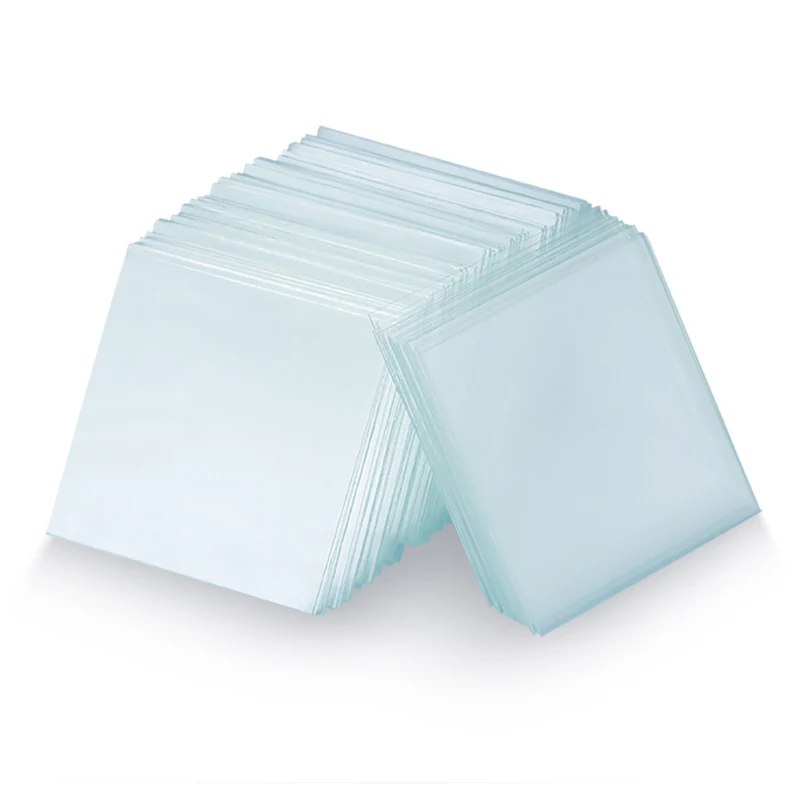 Imagem -02 - Slide de Microscópio para Ciência Biológica Básica Vidro de Cobertura Pré-limpo em Branco 50 Pcs 100 Pcs