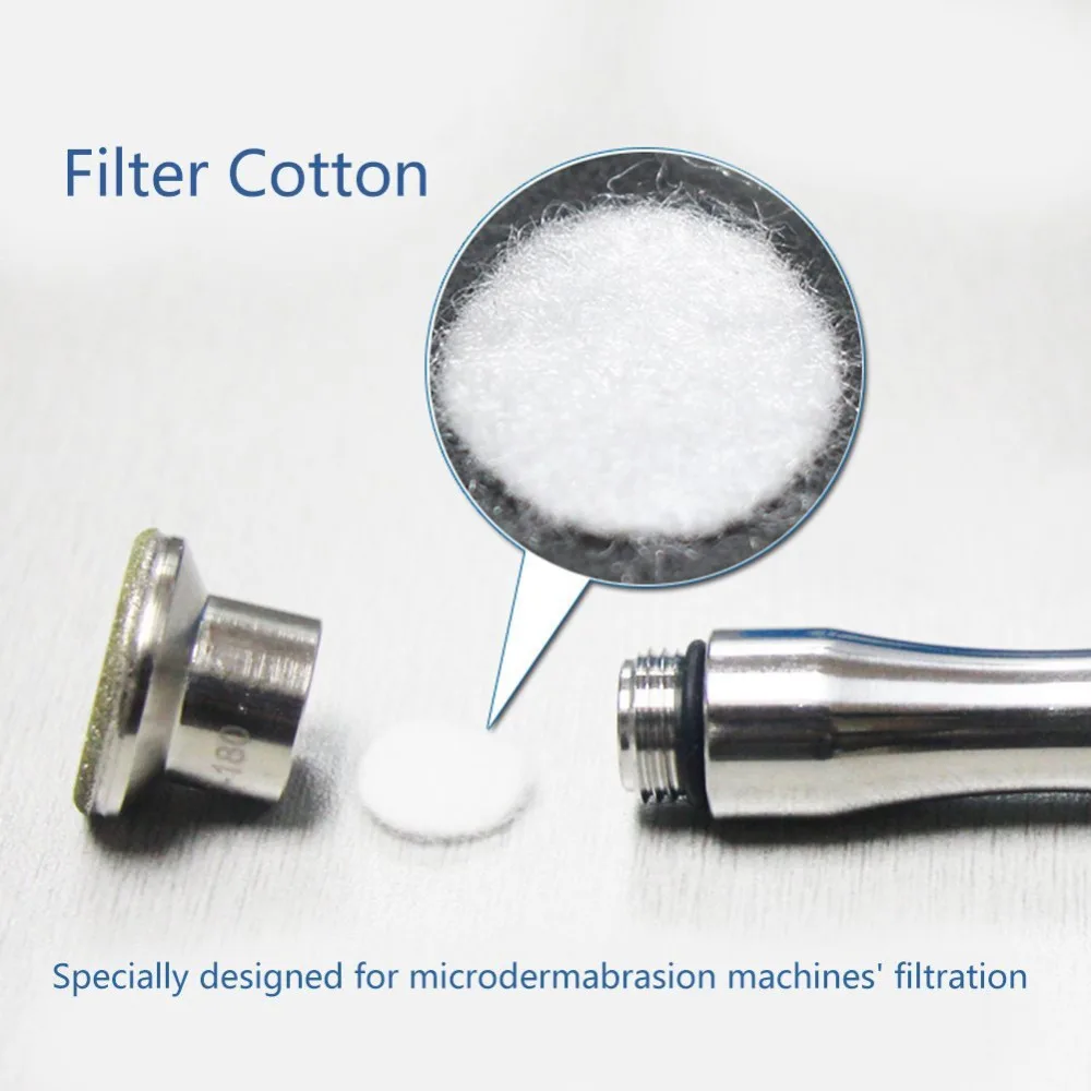 150PCS Microdermabrasion Cotton Filters Replacement 10mm For Face Care & Blackhead Removal Facial Vacuum Filters Accessories