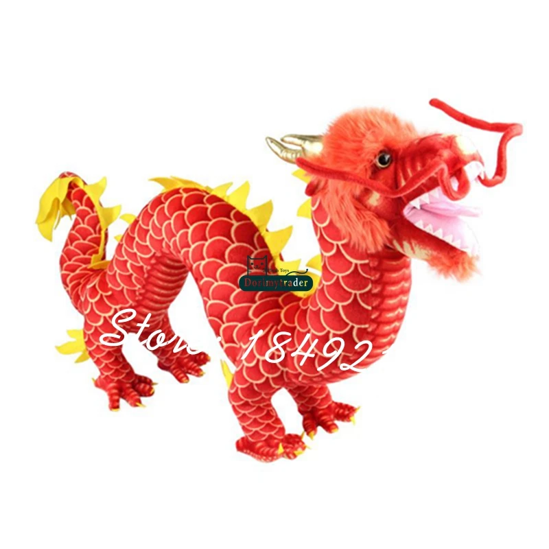 

Dorimytrader 85cm X 50cm Big Plush Soft Chinese Dragon Toy Cartoon Animal Mascot Doll Nice Gift Free Shipping DY61113