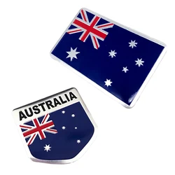 Australia Flag Emblem Badge Automobile Motorcycle Country National Flag Aluminum Alloy Car Metal Stickers for Peugeot BMW Opel