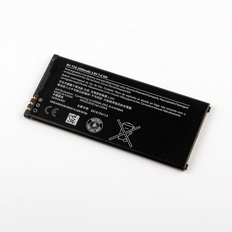 Original BV-T3G phone battery for Nokia Microsoft Lumia 650 RM-1154 BVT3G 2000mAh