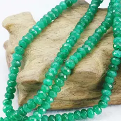 2021 Beautiful 2x4mm Accessories Faceted Green Abacus Loose Beads DIY Stone Fitting Female 15inch Jewelry making Design Gifts