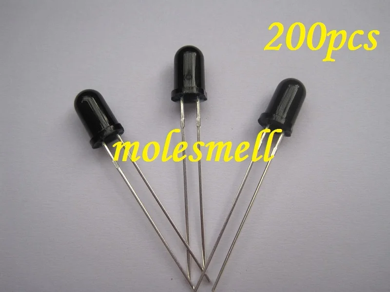 200pcs 5mm 940nm IR infrared Receiving Diode LED Lamp Infrared Receiver Module 5mm black body photosensitive led