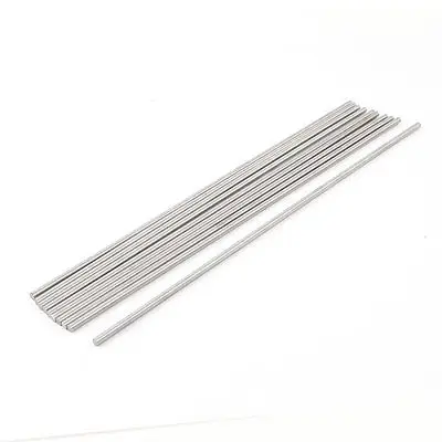 10 Pcs 3mm x 200mm HSS Grooving Tool Round Turning Lathe Bars Silver Gray