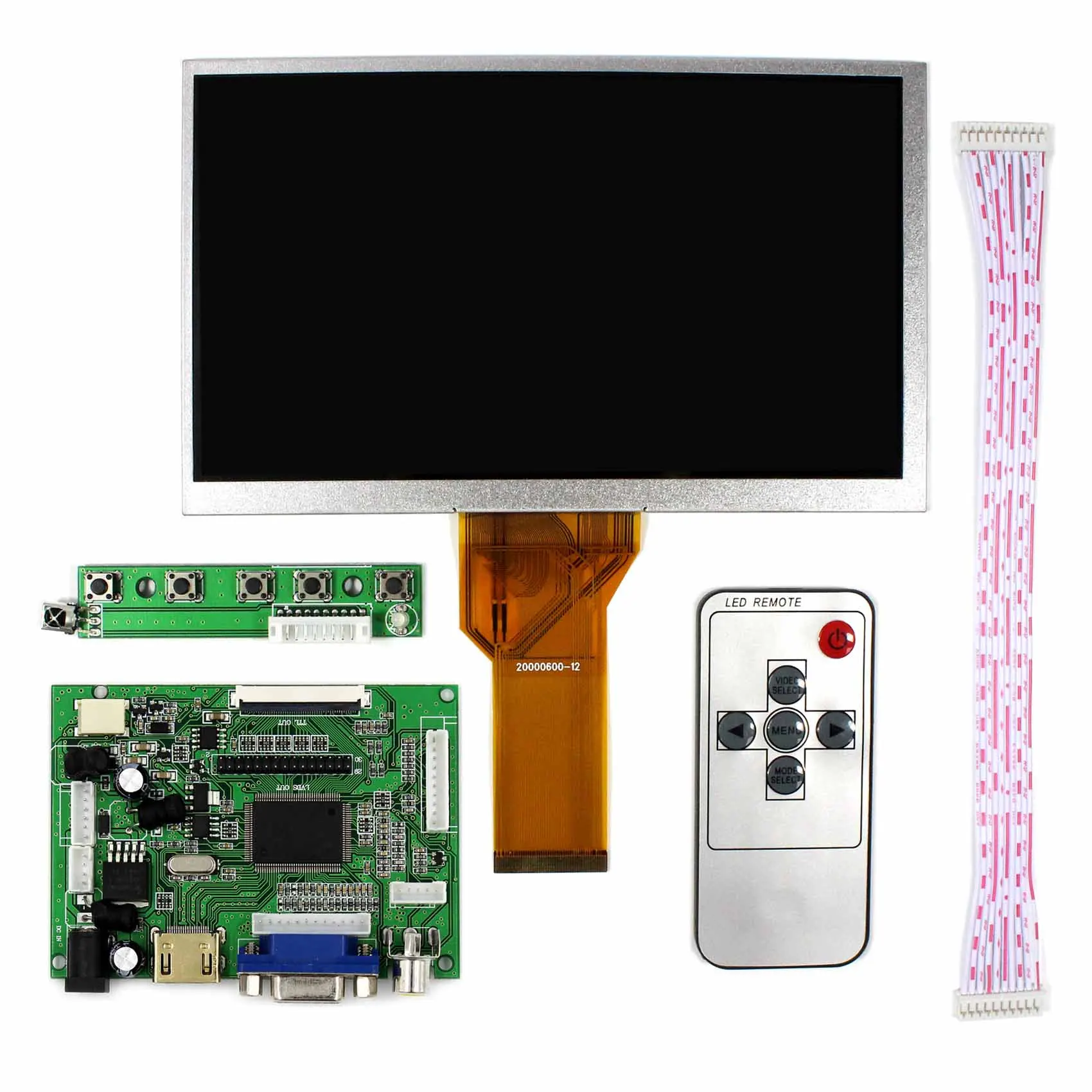 H DMI VGA 2AV LCD Controller Board+7inch 800x480 AT070TN93 EJ070NA-03A LCD Screen