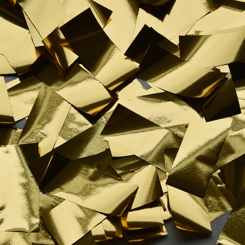 Gold Retangular 2*5cm Foil Paper Confetti Shredded Paper for Wedding Birthday Party Event Decoration Favor 200g per lot