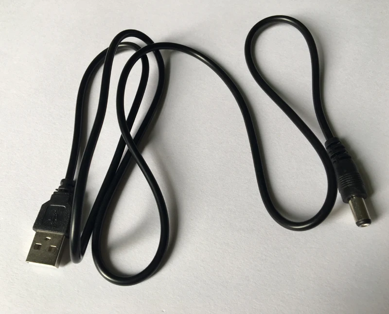 도매 가격 최고의 프로모션 1M USB 포트 5.5x2.1mm 5V DC 배럴 잭 전원 케이블 커넥터 블랙 핫 세일