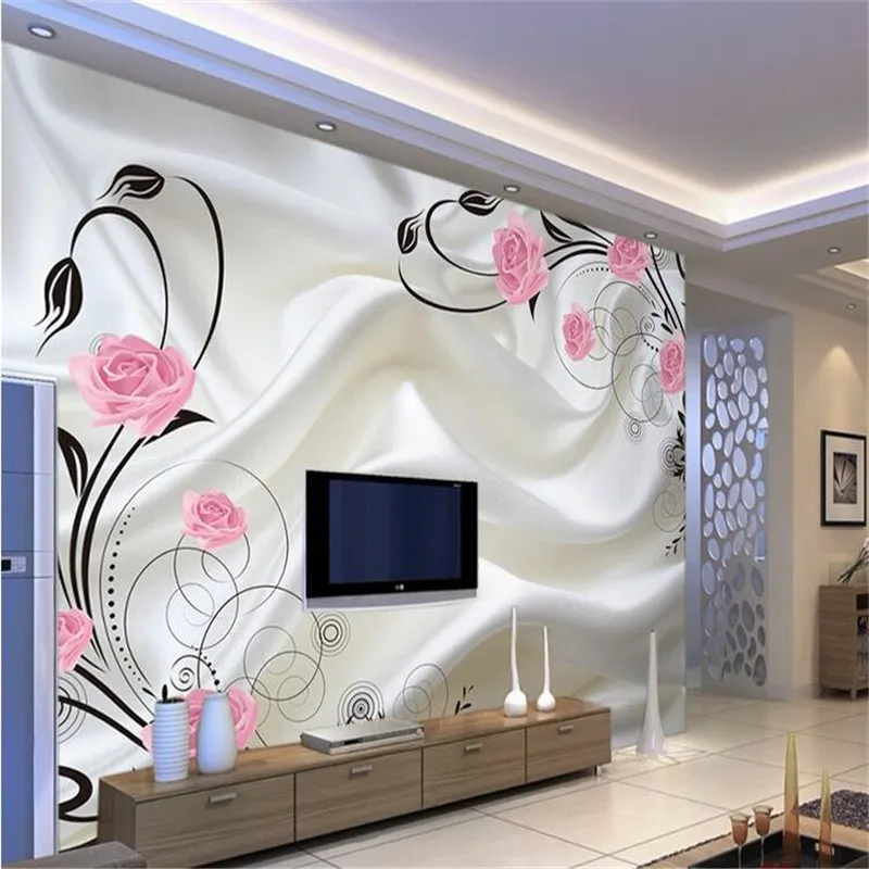 

beibehang Custom photo wallpaper Large sofa TV background wall paper mural wall art roses 3d mural wallpaper papel de parede