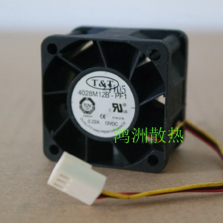 

Free shipping 4028M12B-PF1 original T&T 40mm 4cm DC 12V 0.22A 7200RPM ball bearing axial case cooling fan