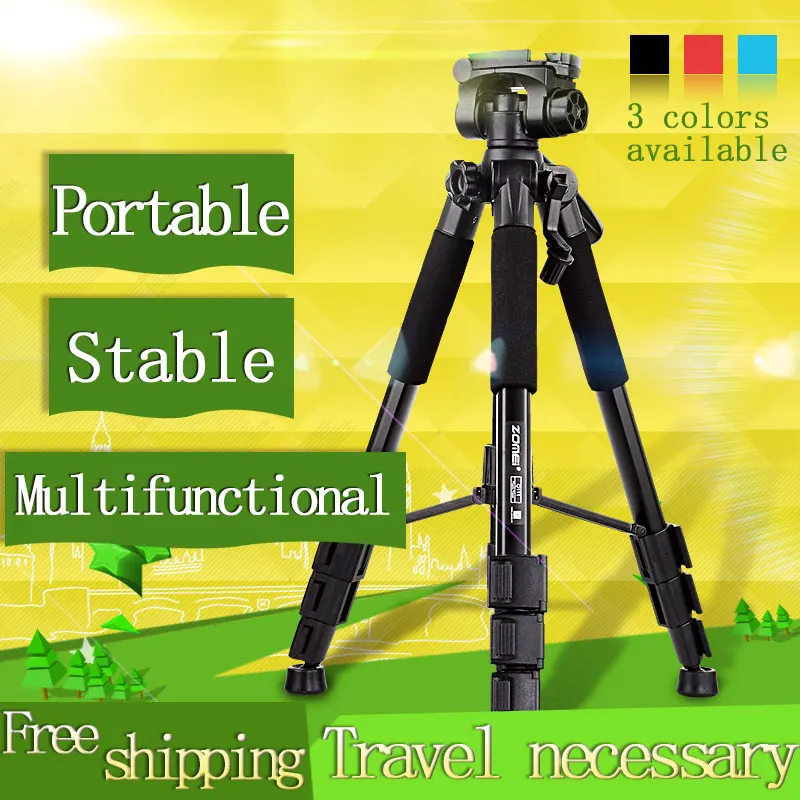 New Zomei Q111 Professional Aluminium Tripod Camera Accessories Stand with Pan Head for Dslr