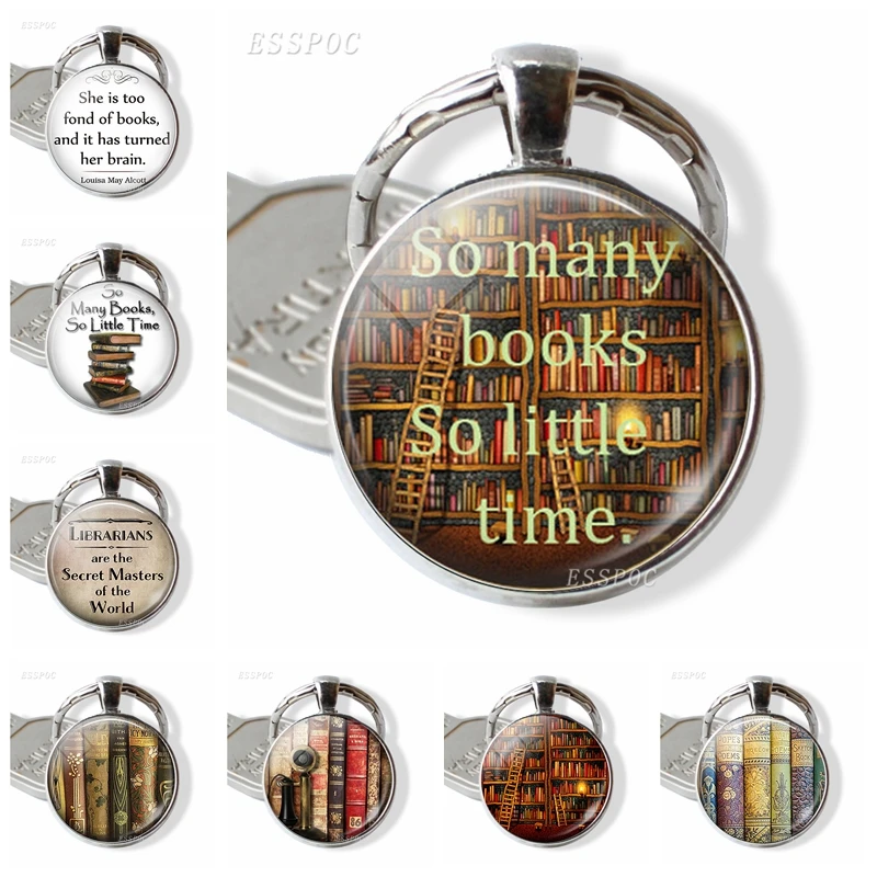 Books and Library Keychain 