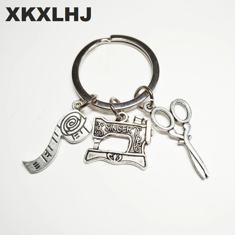 2018 Fashion Jewelry Sewing Machine Keychain, Seamstress Key Chain, Quilters Keychain Dres S Elegant