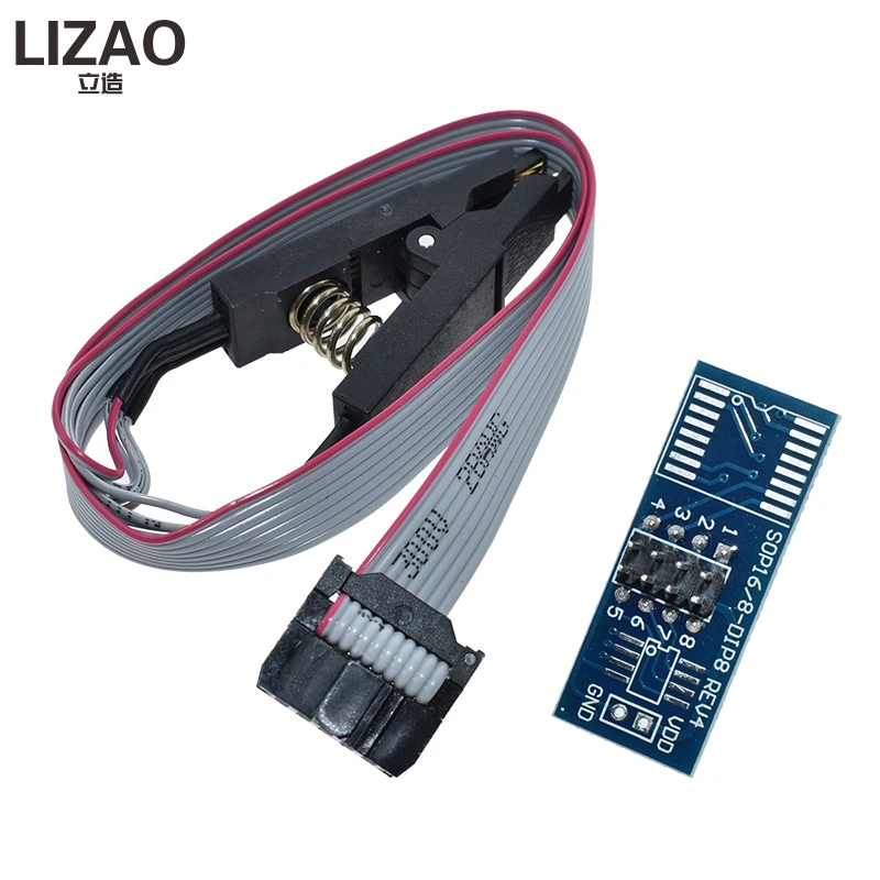 High quality SOIC8 SOP8 Test Clip For EEPROM 93CXX/25CXX/24CXX in-circuit programming on USB Programmer TL866CS TL866A EZP2010