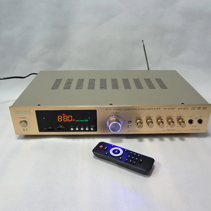 

AV-608BT Home 5 channel HiFi home theater karaoke AV Amplifier High Power Radio Bluetooth power amplifier