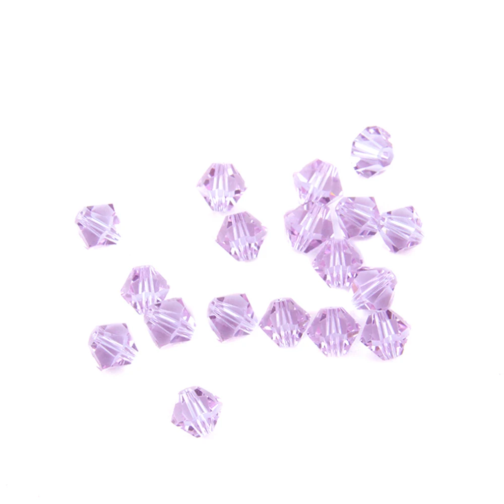 1440pcs/bag Cheap Glass Bicone Beads Large Beads Lilac Color 8mm for Wedding Dress