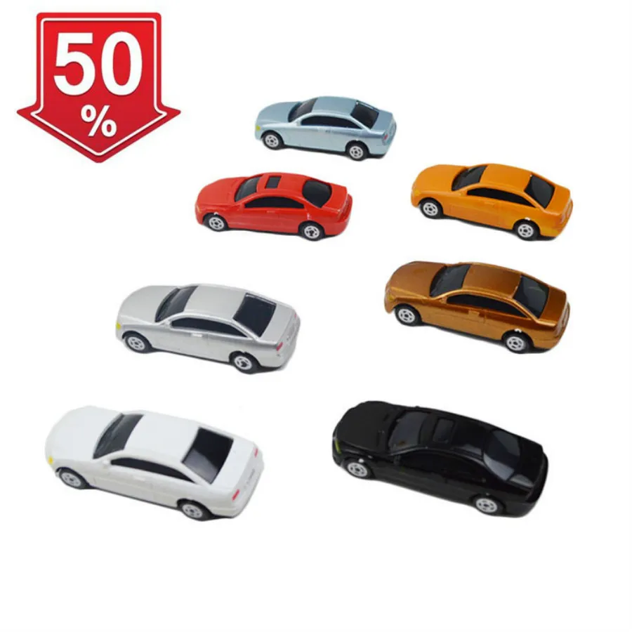 

2018 New 20Pcs Painted Model Cars Building Layout Mini 1:100 Scale Model Car Toys