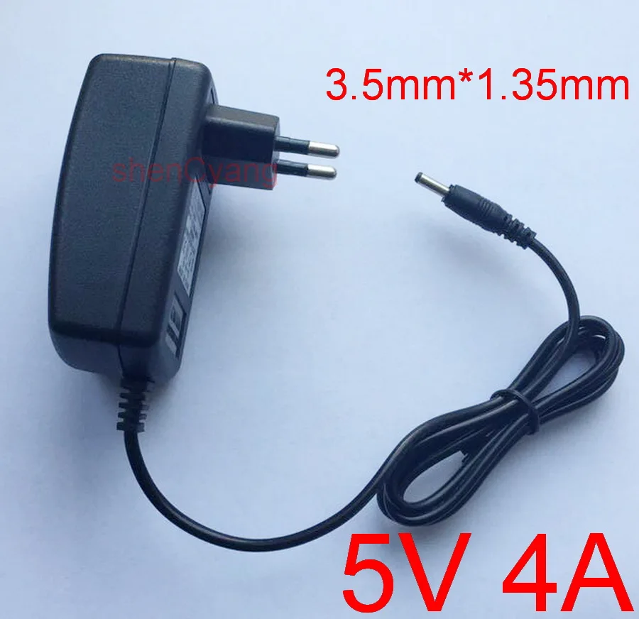 1PCS 5V4A AC 100V-240V Converter Adapter DC 5V 4A 4000mA Power Supply EU Plug  3.5mm x1.35mm