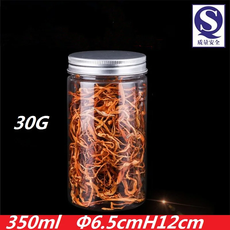 

350ml PET Clear cereal storage jars 350g tall jar and containers 12.3oz Screw cap containers for food spaghetti spice packaging