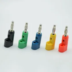 5pcs Electrical Connecting Tool 4mm bending Banana Jack Plug Socket for Binding Post Test Probes Terminal Connector L the shape