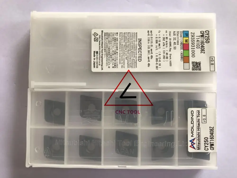 CPMT160408Z CY250 10pcs Hitachi alto desempenho de corte CNC indexáveis inserções