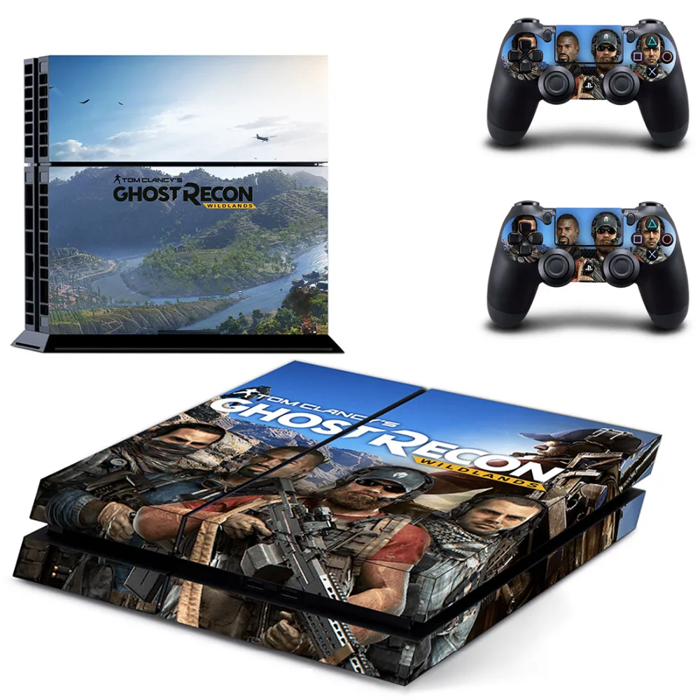 Tom Clancy's Ghost Recon Wildland PS4 Skin Sticker Decal For Sony PlayStation 4 Console and 2 Controllers PS4 Skin Sticker Vinyl