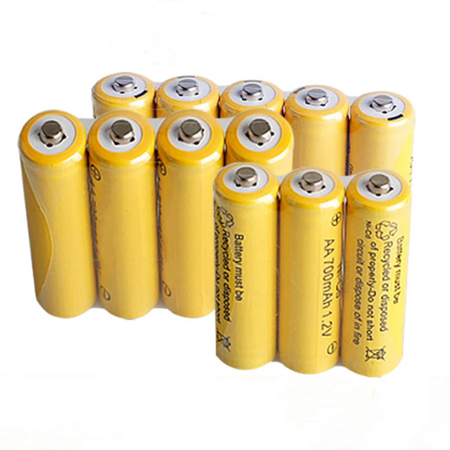 10psc/lot 1.2v 700mah AA remote control toy rechargeable Ni-cd rechargeable battery