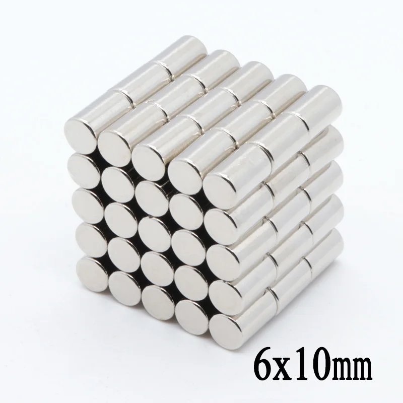 200pcs 6x10 mm Mini Round Super Strong Magnet Rare Earth Permanent Neodymium Magnets 6*10 6x10mm Magnet