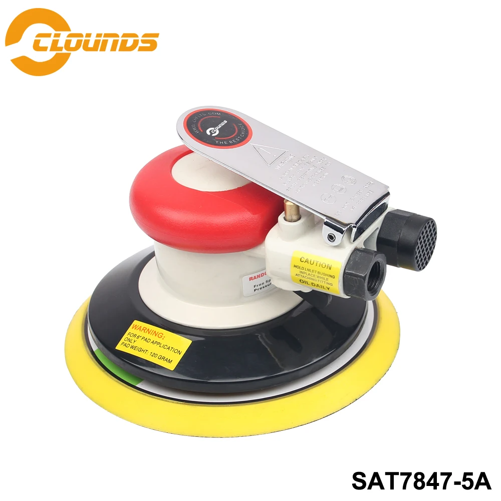 

SAT7847 Light Type 5" 6" High-End Self-Vacuum Air Sander Non-Vacuum Pneumatic Sander Grinder Power Polishing Tools