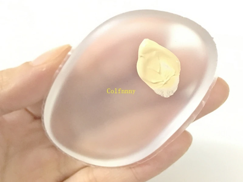 1200pcs/lot Clear Silicone Sponge Makeup Silicone Cosmetic Make up Puff For Liquid Foundation BB Cream Beauty Essentials