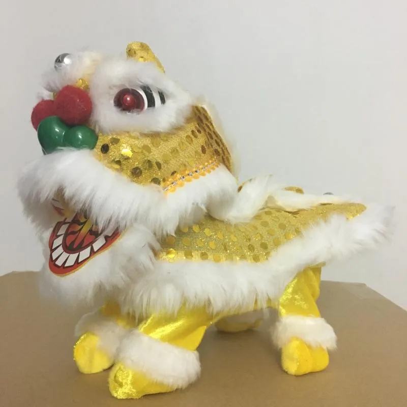 Giocattolo di peluche elettrico Leone Elettrico Zhaocai Leone Giocattoli Regalo per bambini Giocattoli tradizionali cinesi A005 1 pz/lotto