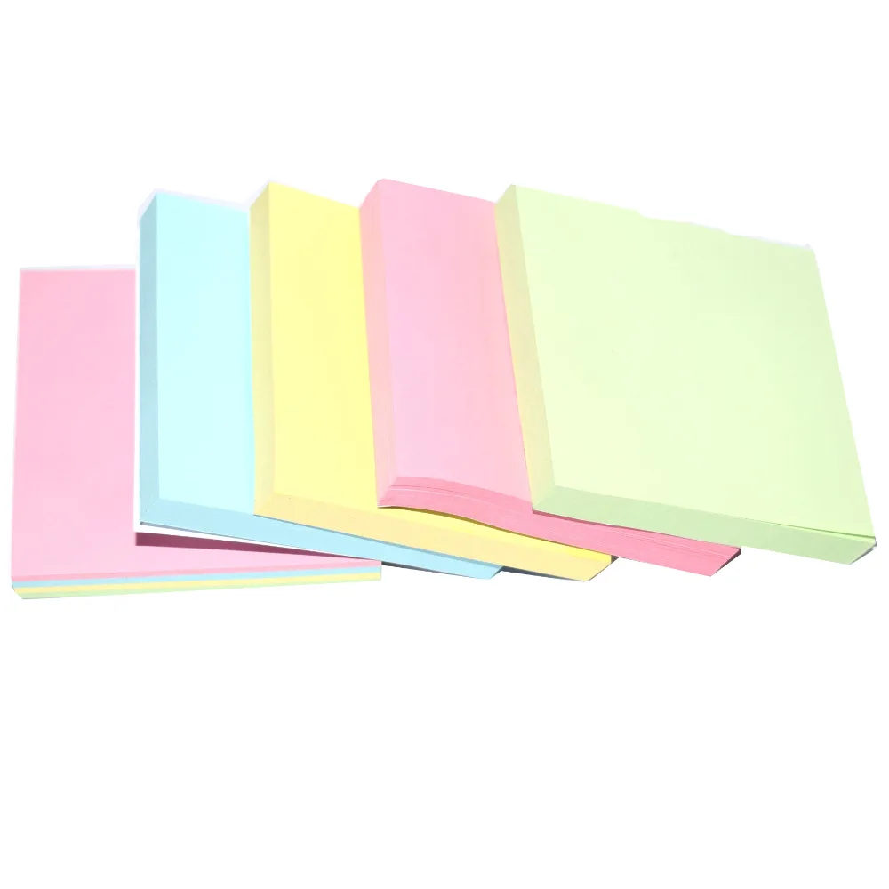 4Pcs Random Squares Sticky Notes, Colors of the World Collection, 3 in x 3 inchs