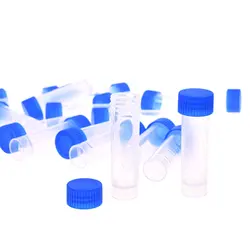 5ml Centrifuge Tube Plastic Bottles with Screw Cap Transparent Graduation Tubes container Can legislate vials , 50PCS