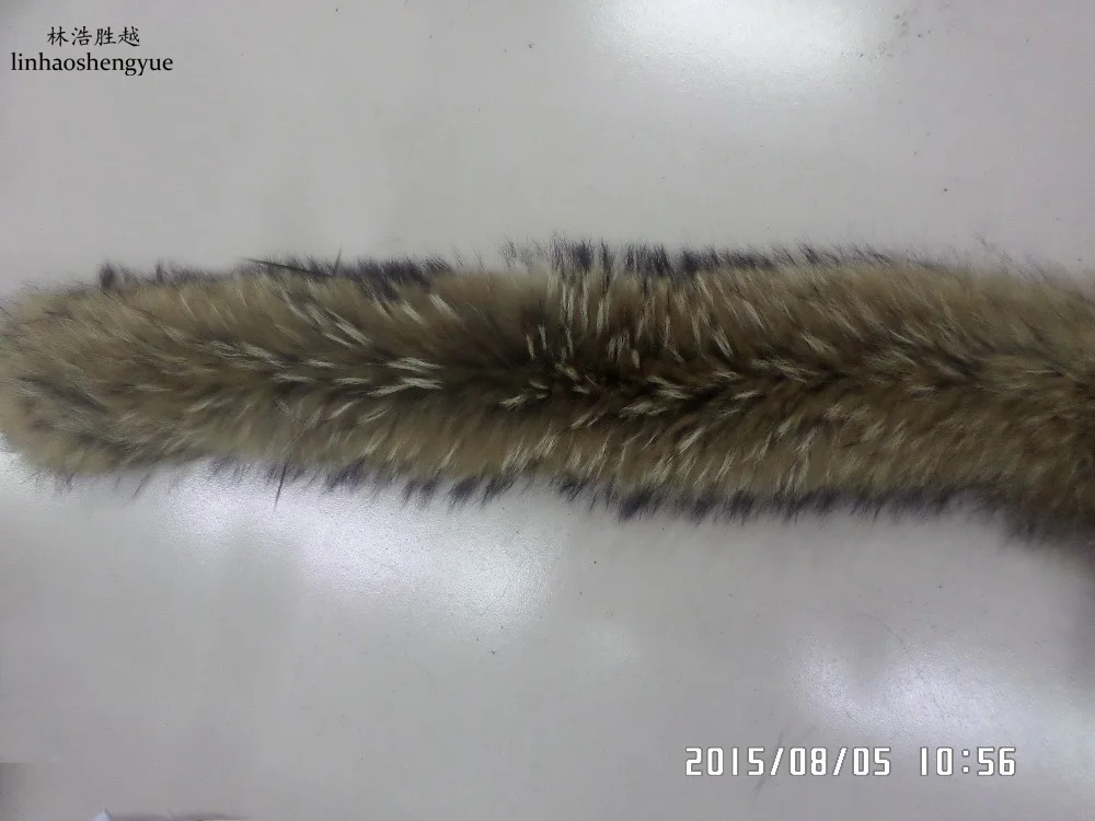 Linhaoshengyue-Long Straight Raccoon Collar, 80cm