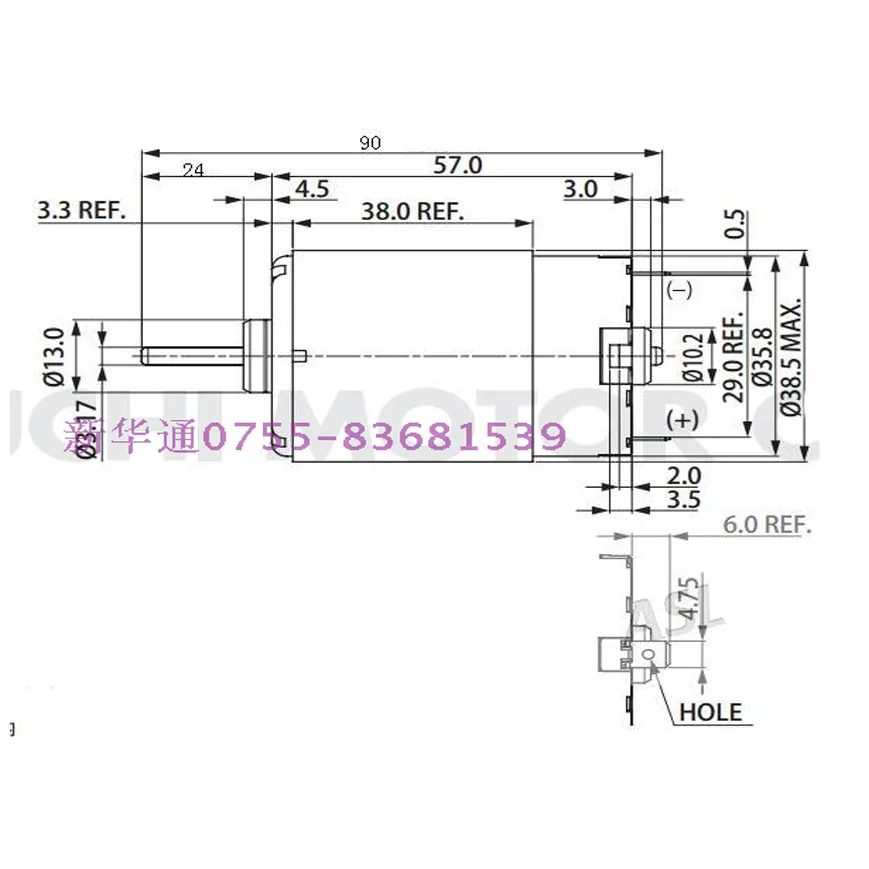 RS-555PC-3550-90 DC motor / micro high speed motor DC12V-24V