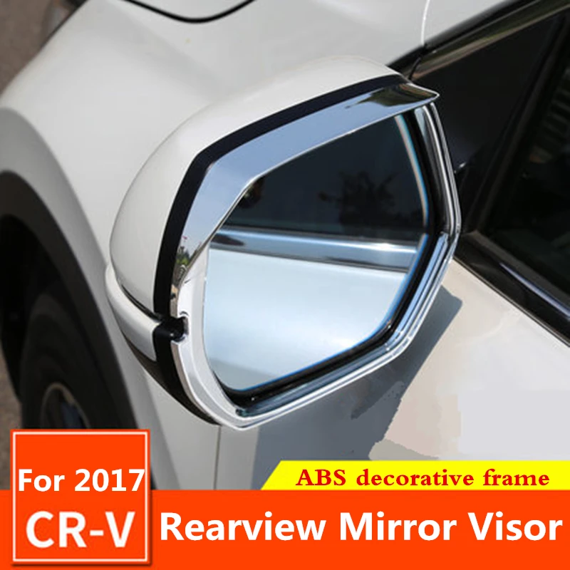 

For 5th Honda CRV CR-V 2017 Car ABS Rearview mirror Sunny visor decorative frame Waterproof rain eyebrow external modification