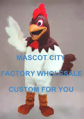 

Farm Animal Poultry Fowl Mascot Randy Rooster Mascot Costume Adult Size Customized Mascotte Outfit Suit Fancy Dress SW839