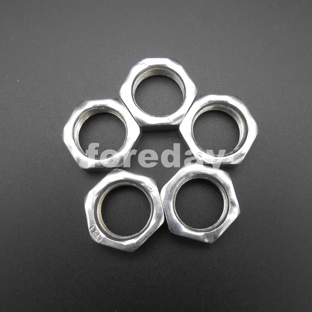 30PCS M14 Hexagon Half Lock Thin Zinc Nuts Fine Pitch Thread Carbon Steel galvanize galvanization M14*1*7 14MM 30PCS/LOT *BT646