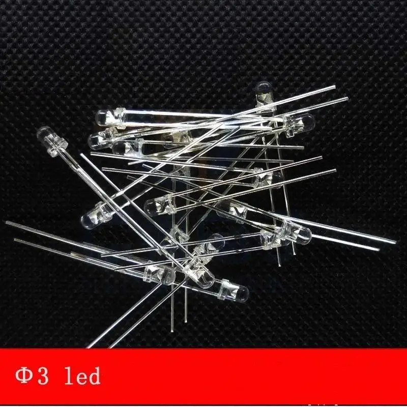 1000pcs/lot  3MM LED Lamp super bright white hair and blue light blue LED light-emitting diode Bai Falan long legs