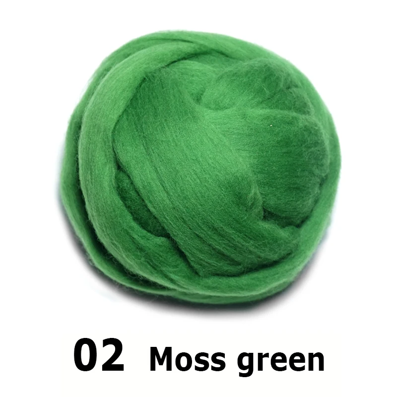 Handmade Wool Felt for Felting 50g Perfect for Needle Felt in Green And Yellow