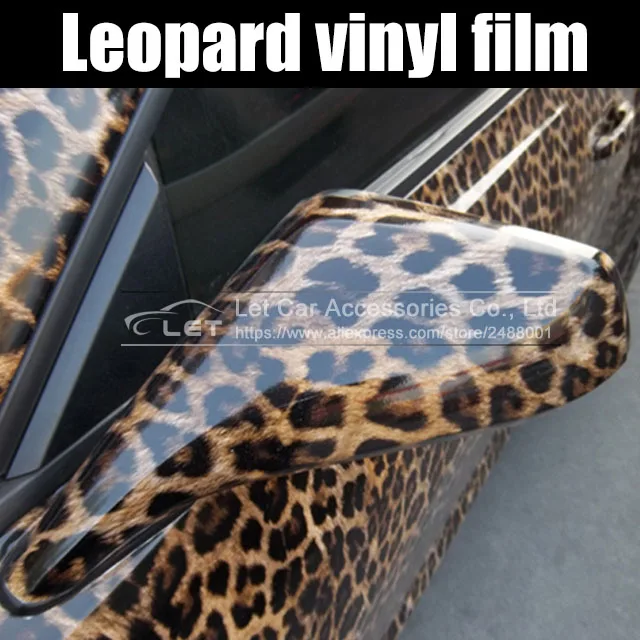 Car Sticker Leopard Printed Car Styling Film Decor Auto Film Vinyl Wrap Car Adhesive Decoration Motorcycle Car Accessories