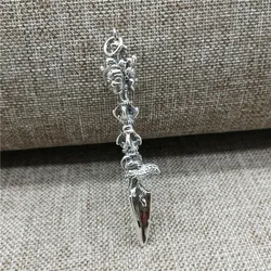 925 Sterling Silver Trimurti Phurba Pendant