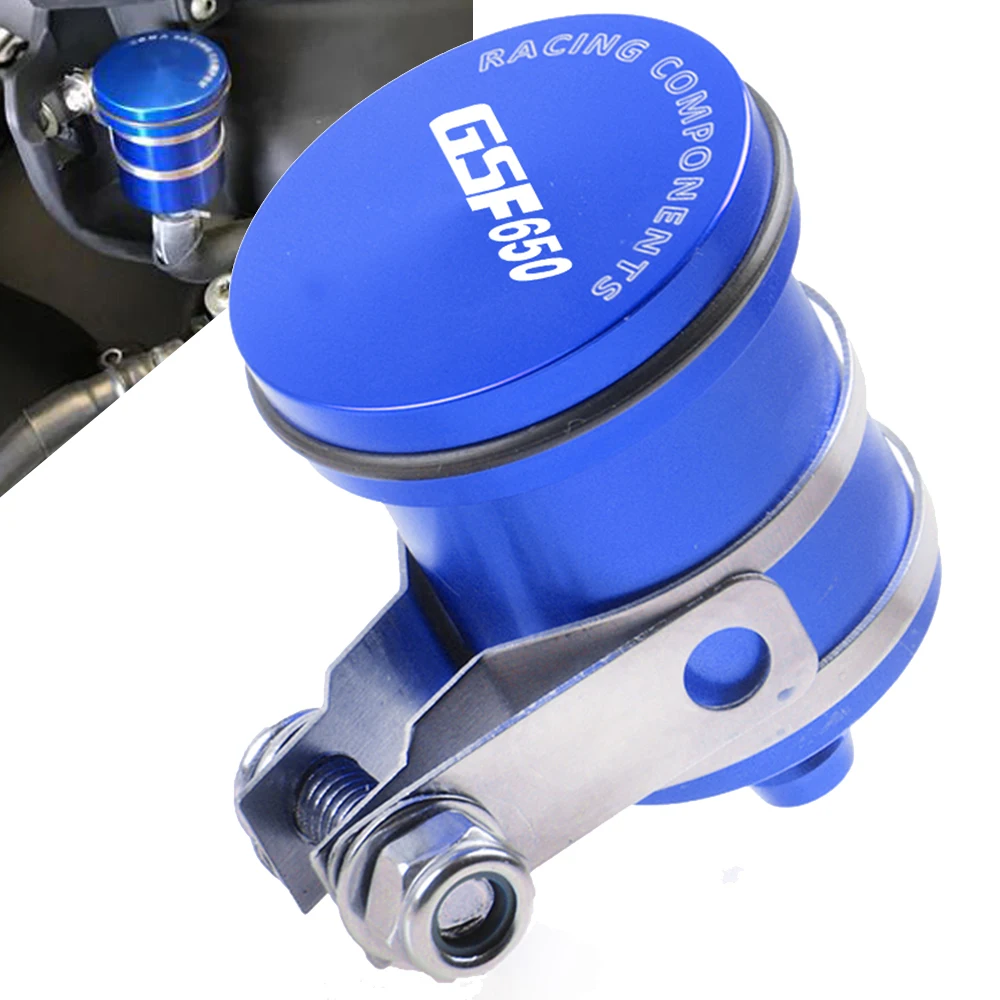 CNC Aluminum Motorcycle Rear Brake Fluid Reservoir Clutch Tank Oil Cup For SUZUKI GSF650 BANDIT GSF 650 2005 2006 2007 2008 2009