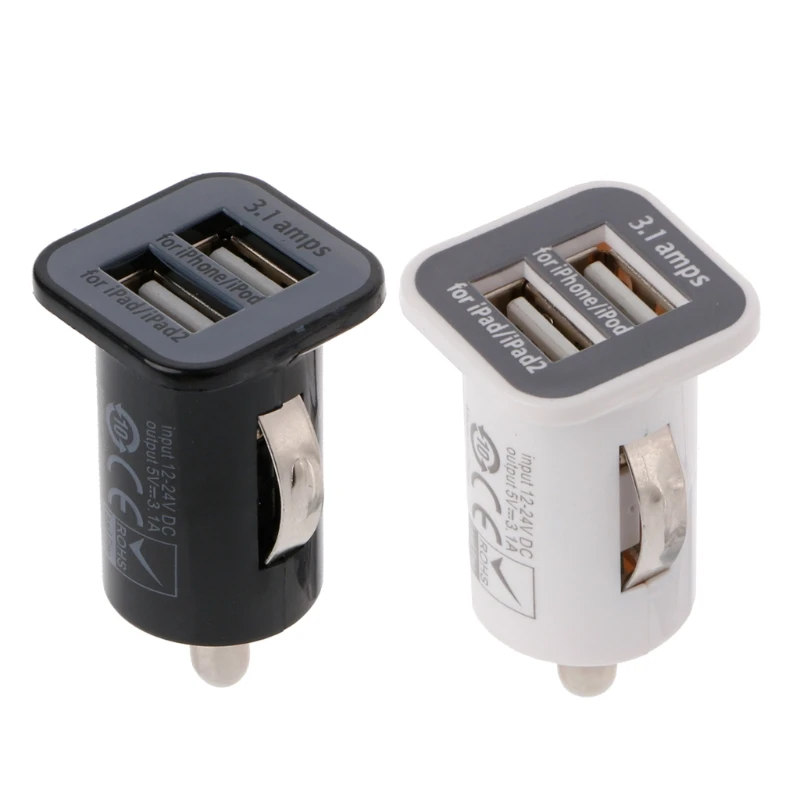 Car-styling 2 Colors Auto High Quantity Dual USB Adapter Socket Car Cigarette dropshipping