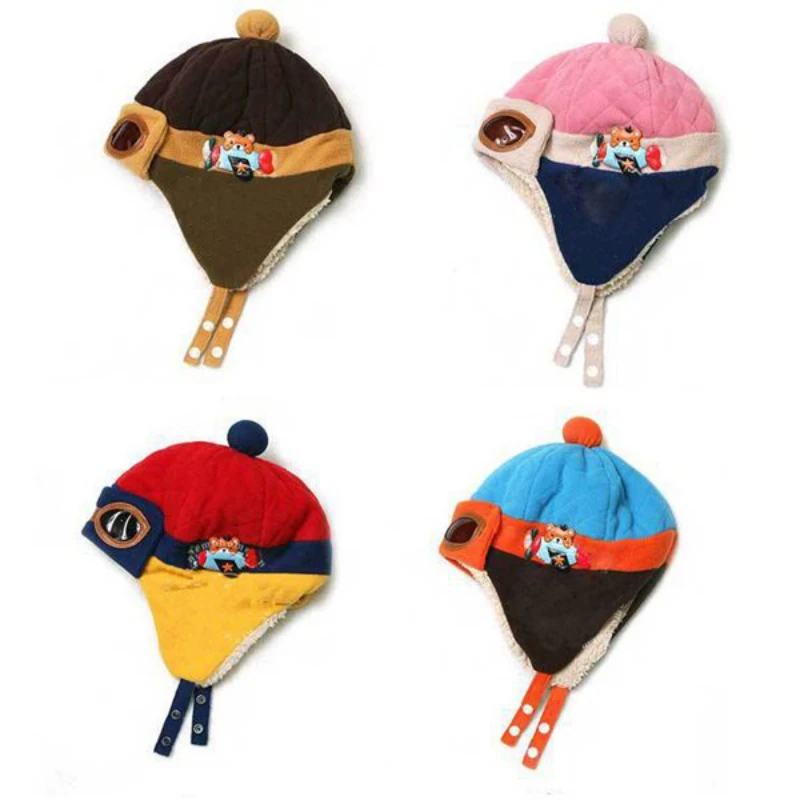 Baywell Winter Toddlers Warm Cap Hat Beanie Cool Lovely Baby Boy Girl Kids Infant Autumn Pilot Cap Children Kids Hat 4 Colors